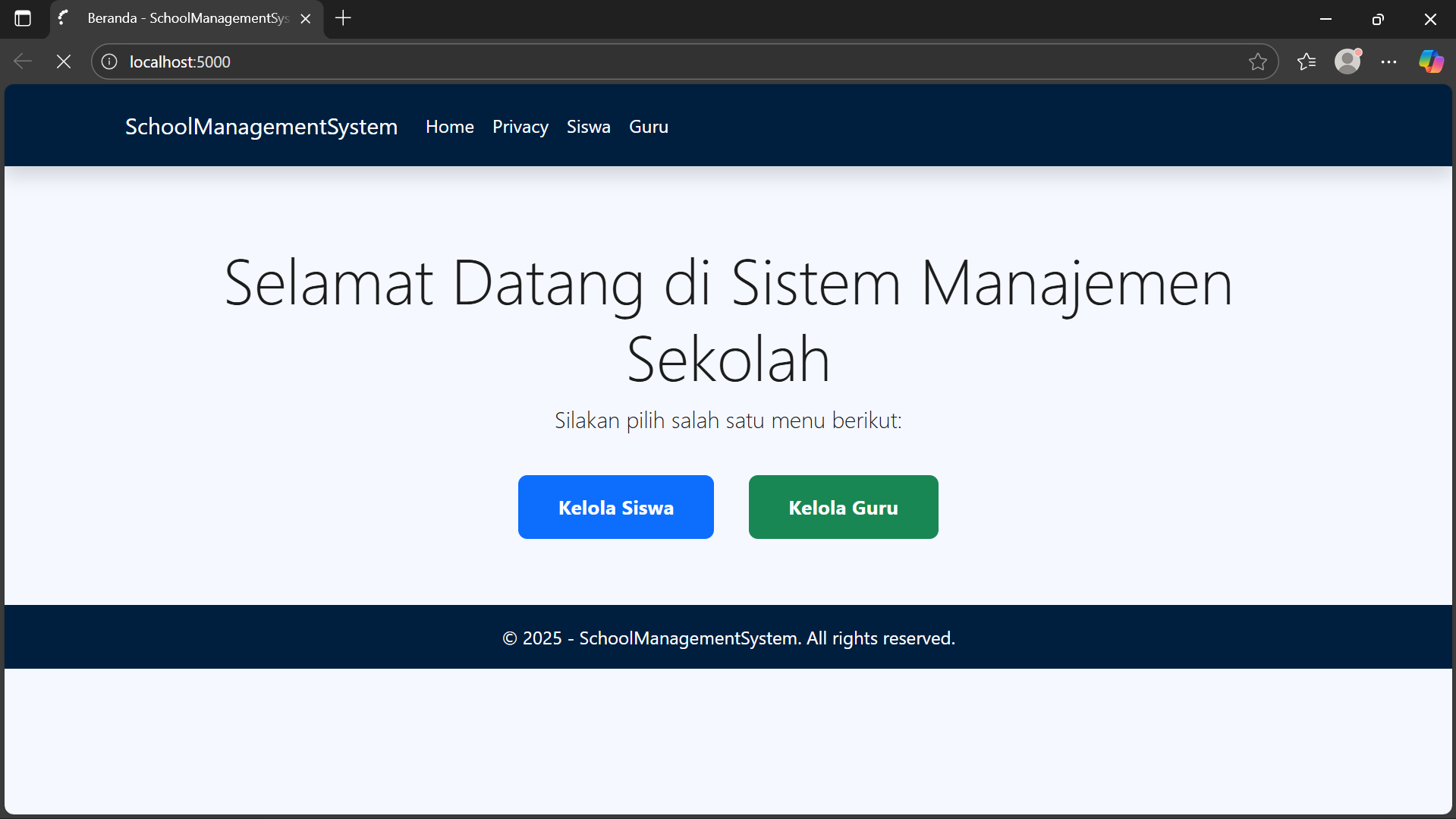 Website sistem management school